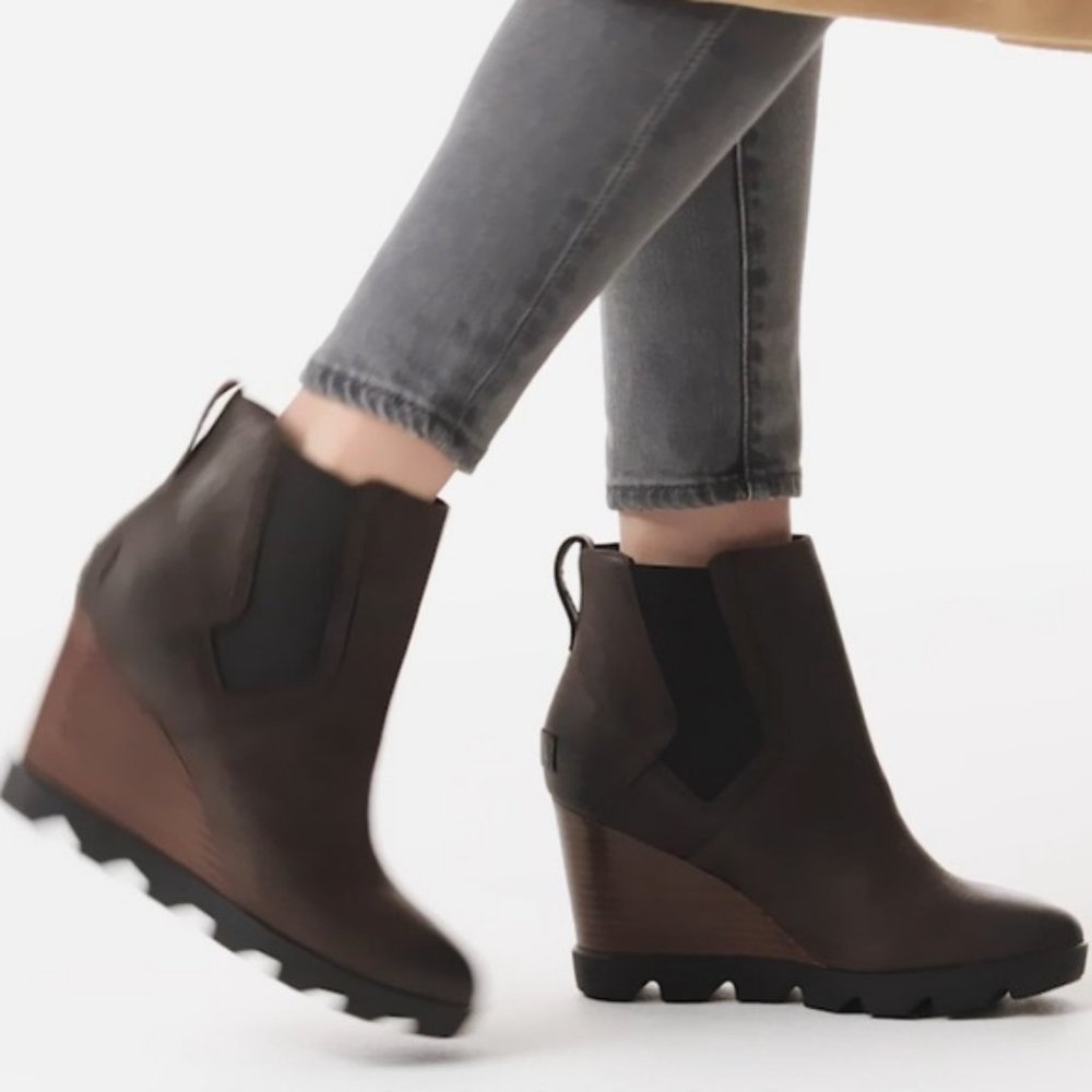 New Sorel Joan Uptown Chelsea Wedge booots Bootie 7.5 38.5